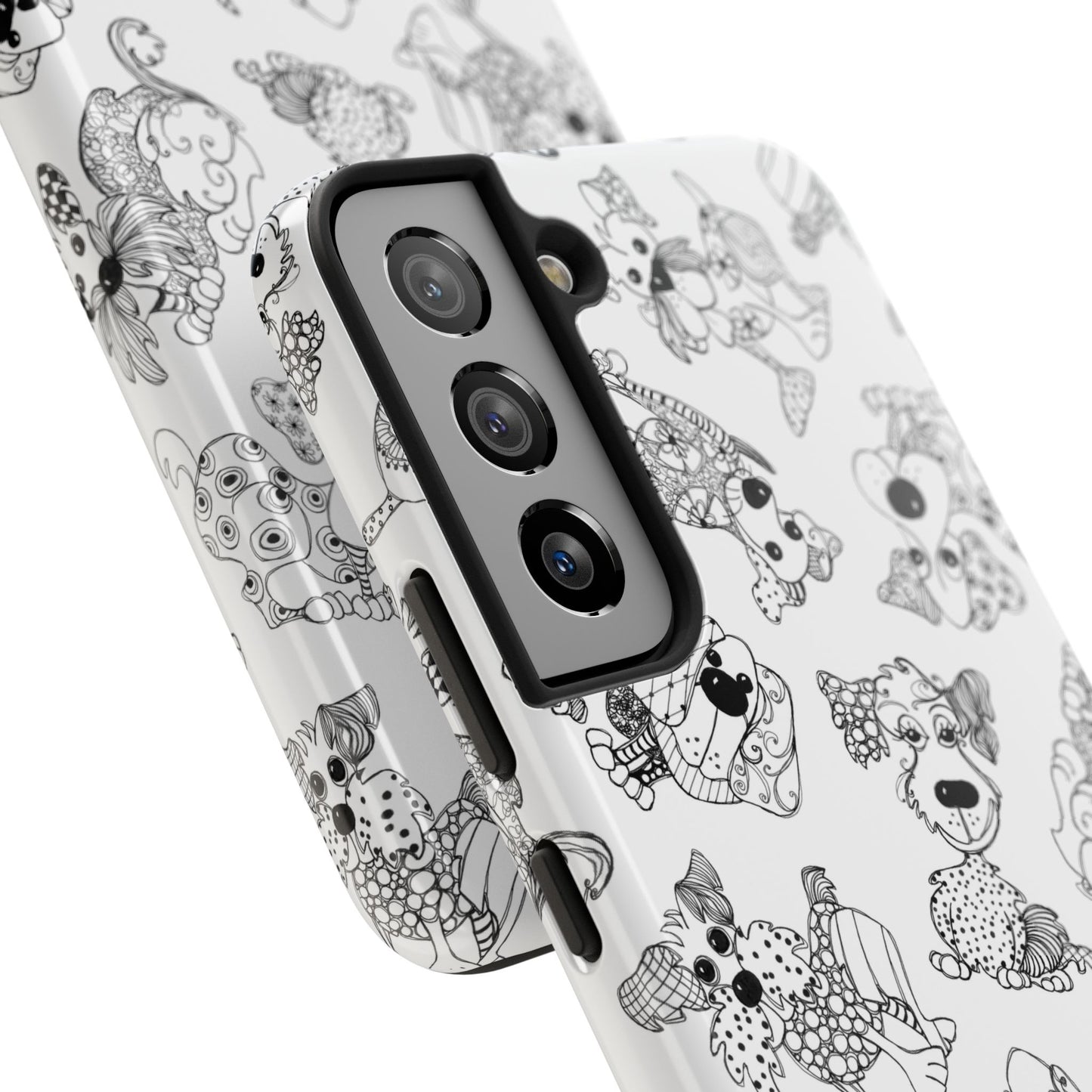 Doodle Dogs White Phone Case