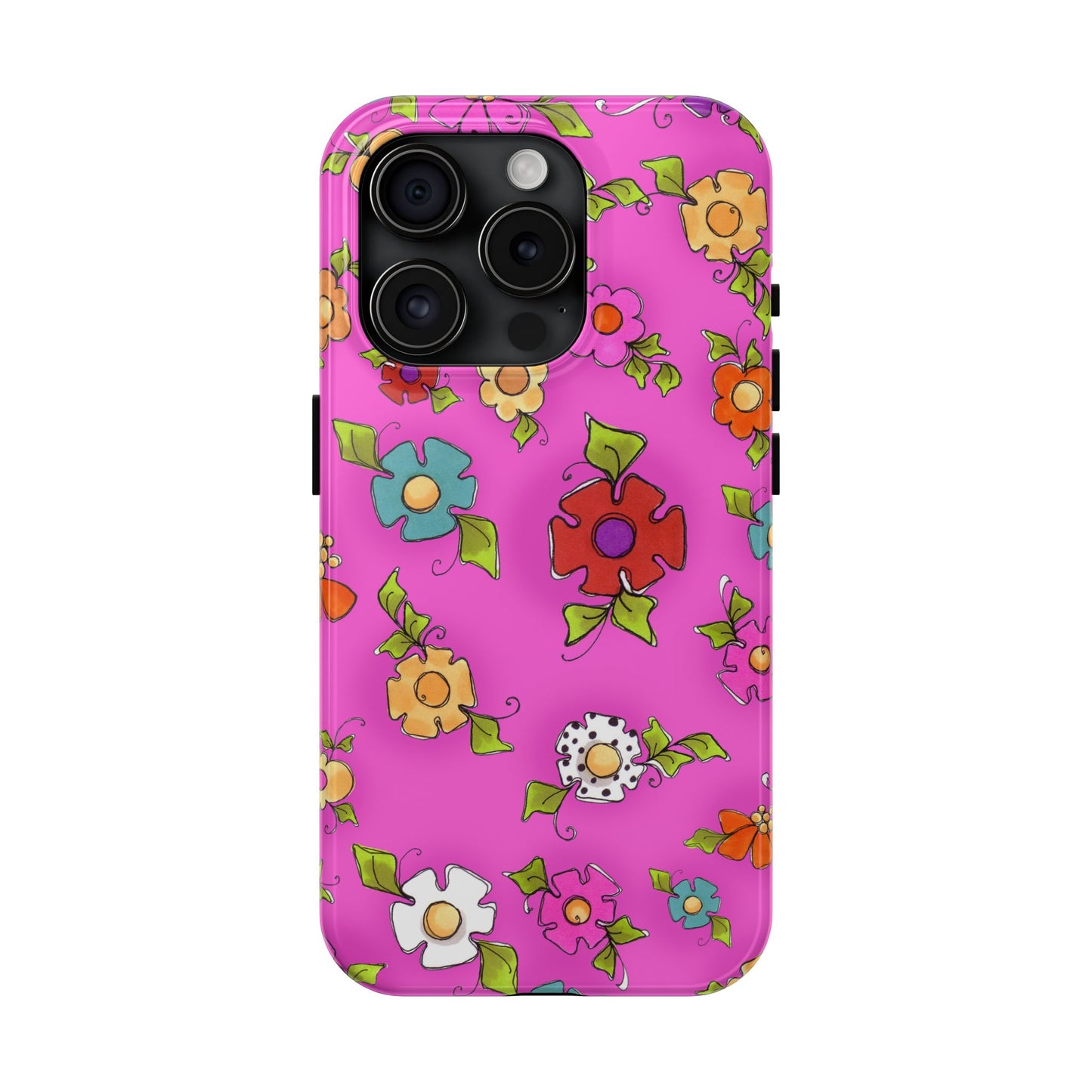 Happy Blooms Cerise Phone Case