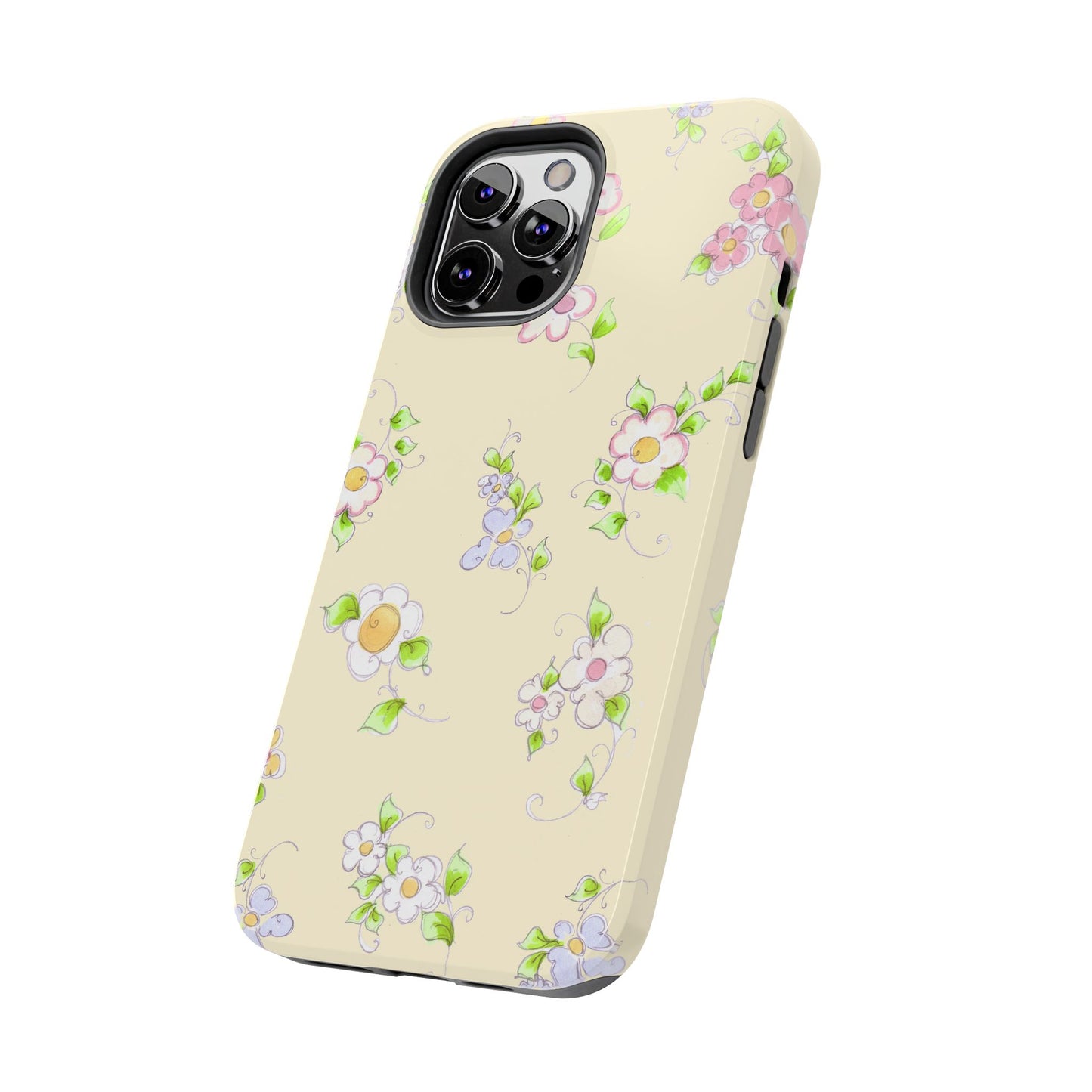 Precious Posies Yellow Phone Case