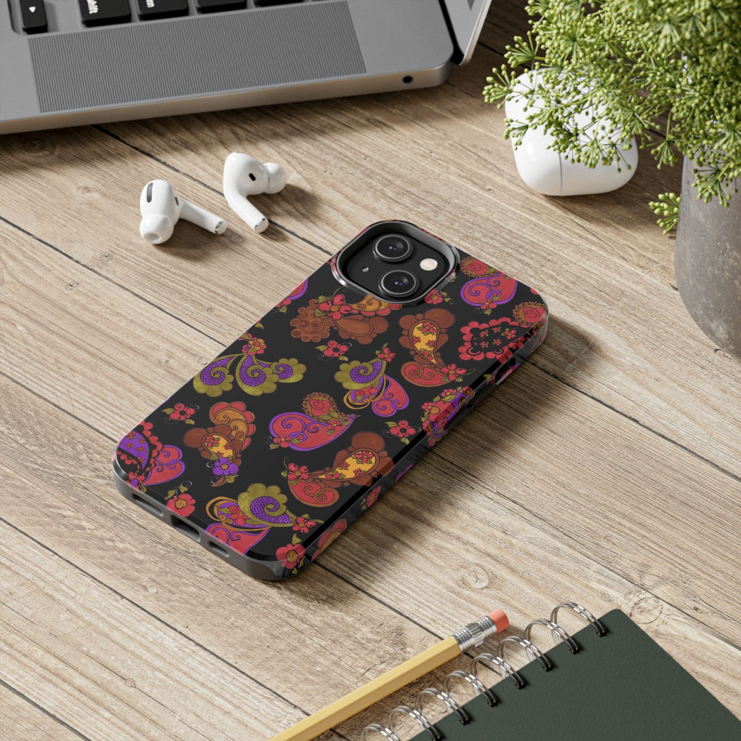 Posie Paisley Black Phone Case