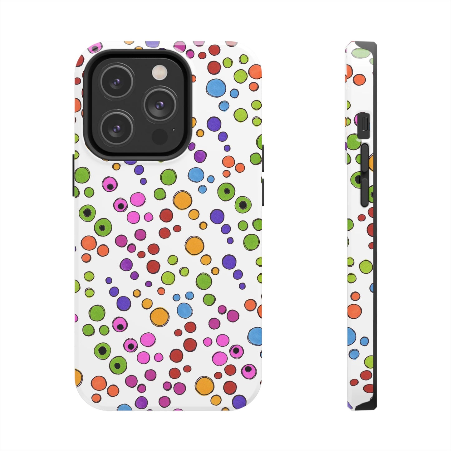 Dog Dots White / Multi Phone Case