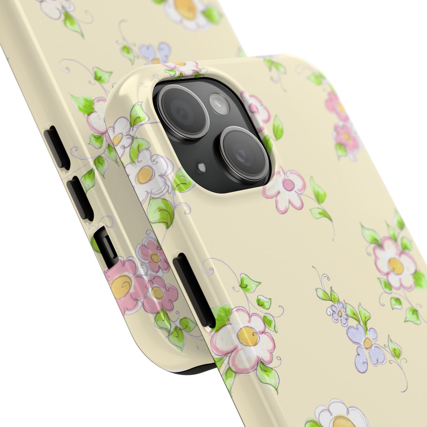 Precious Posies Yellow Phone Case