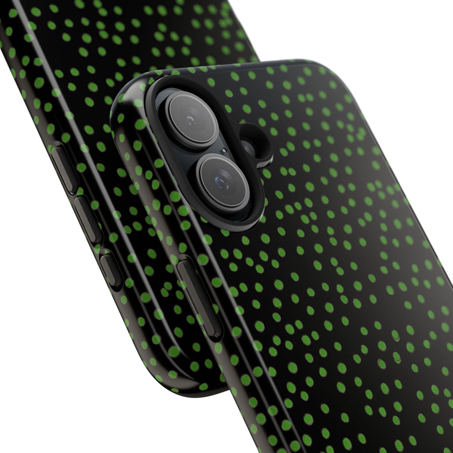 Dinky Dots Black / Green Phone Case