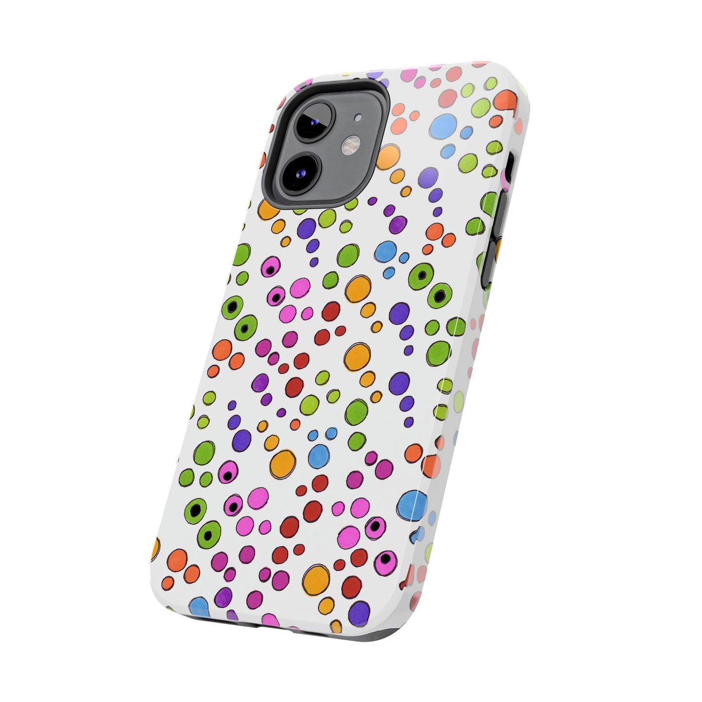 Dog Dots White / Multi Phone Case