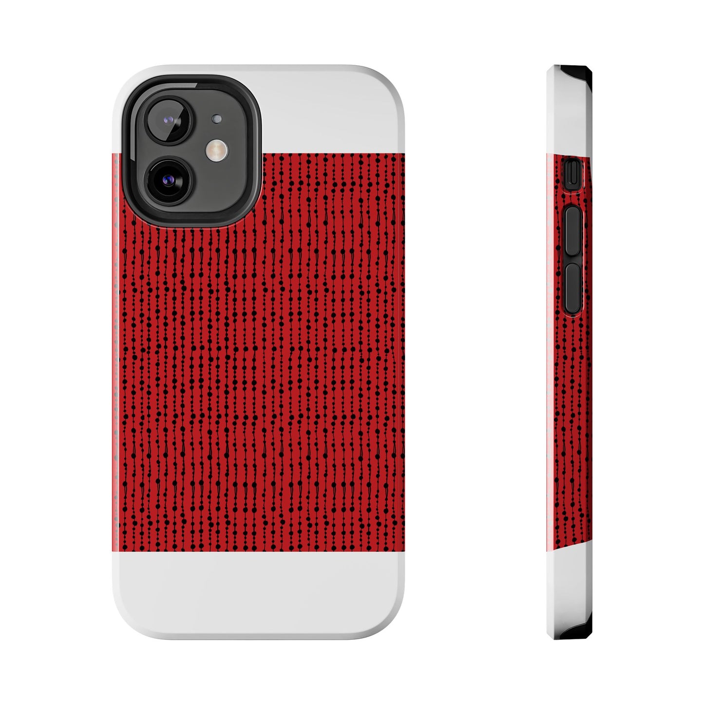 Beaded Curtain Red / Black Phone Case