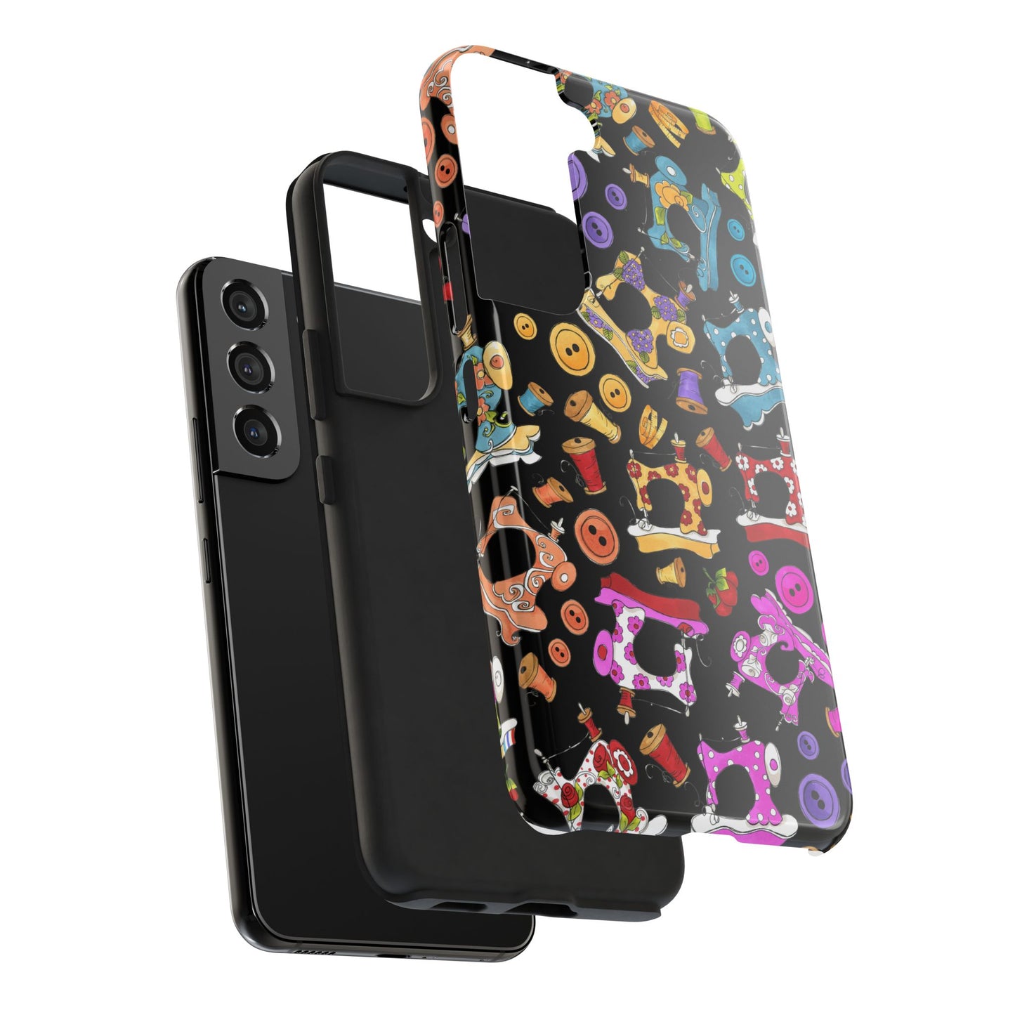 Sew Assorted Black Phone Case