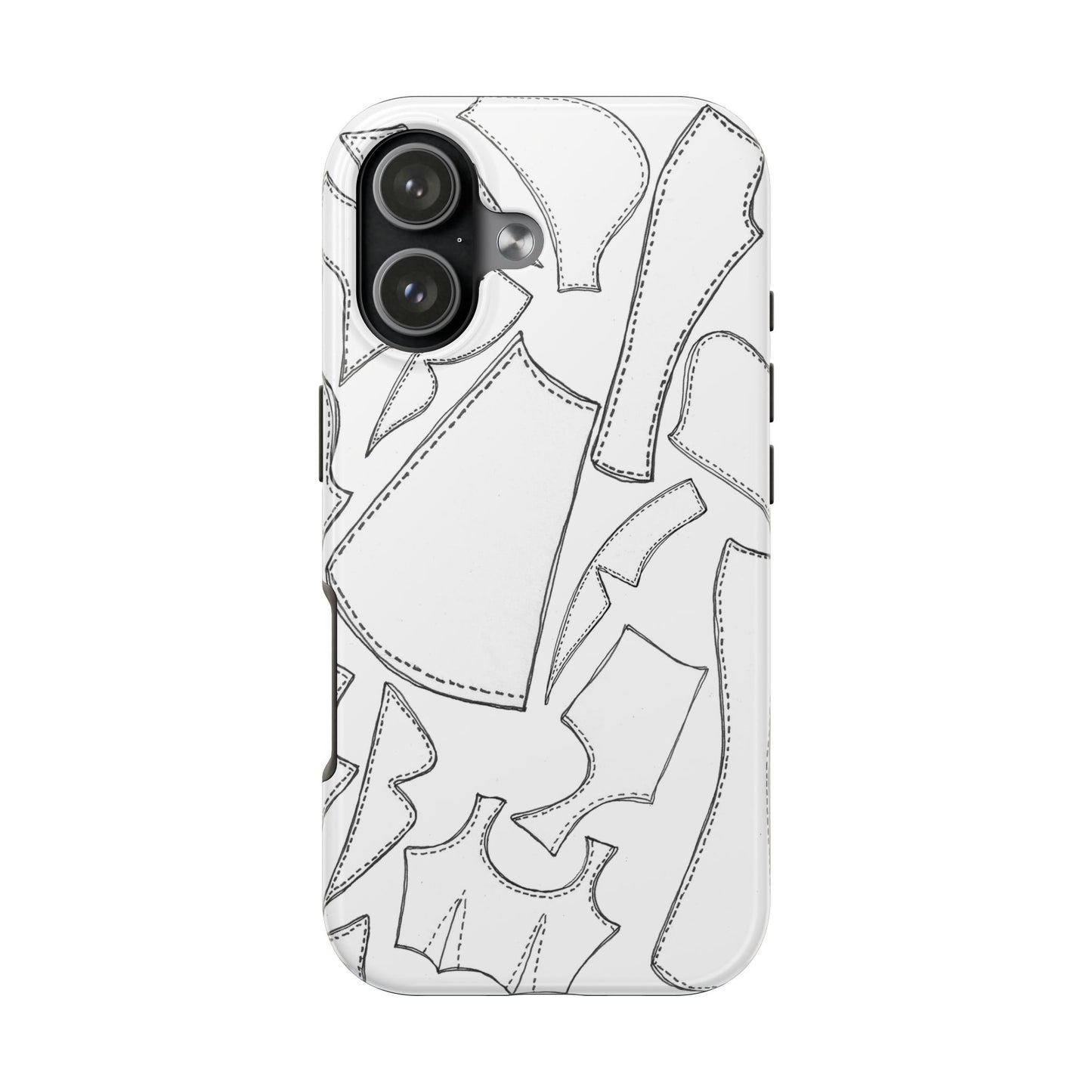 Pattern Pieces White Phone Case