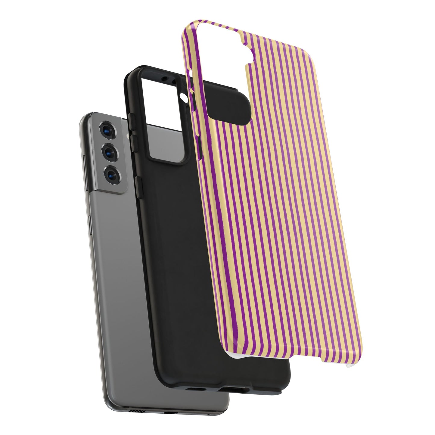 Stripe Yellow / Purple Phone Case