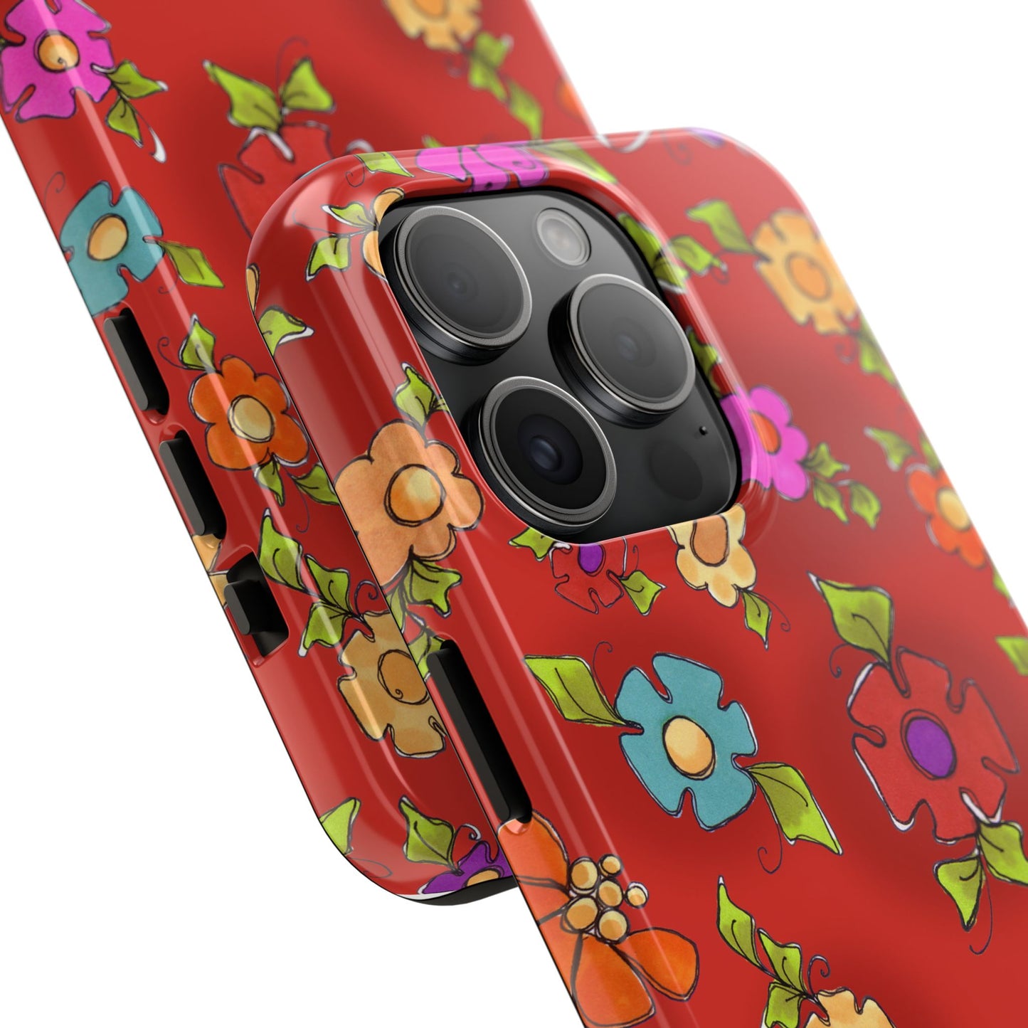 Happy Blooms Red Phone Case
