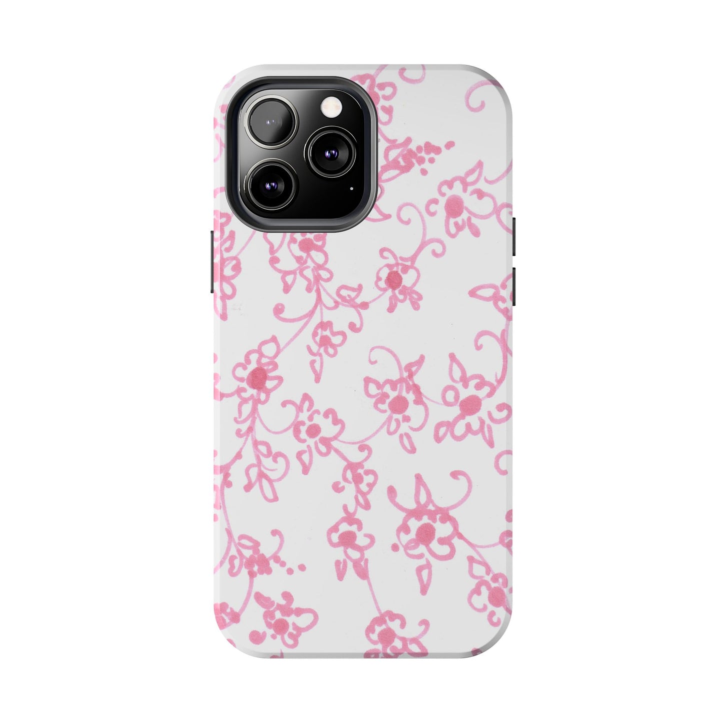 Juliette Ladies White / Pink Flowers Phone Case