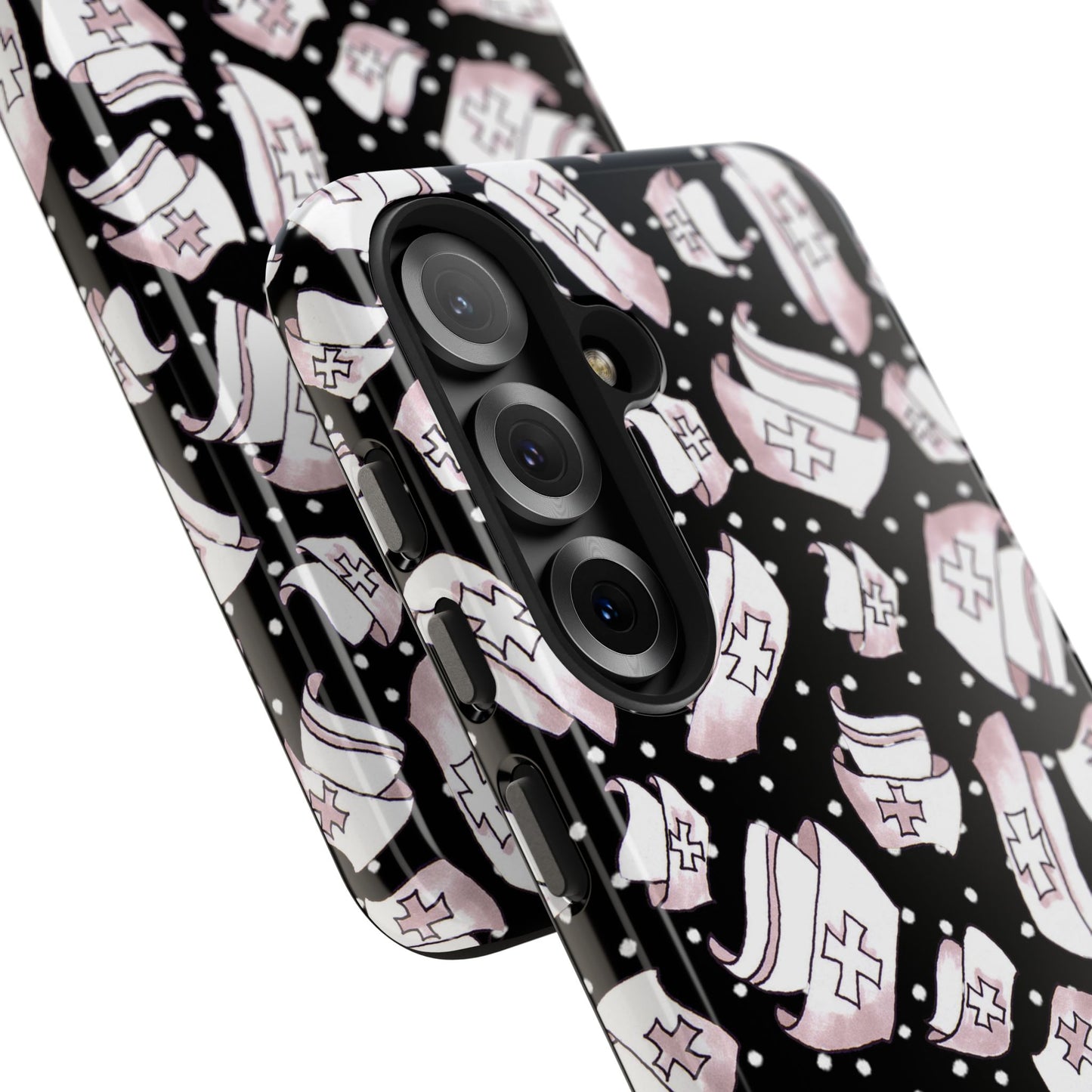 Med Hats Black Phone Case