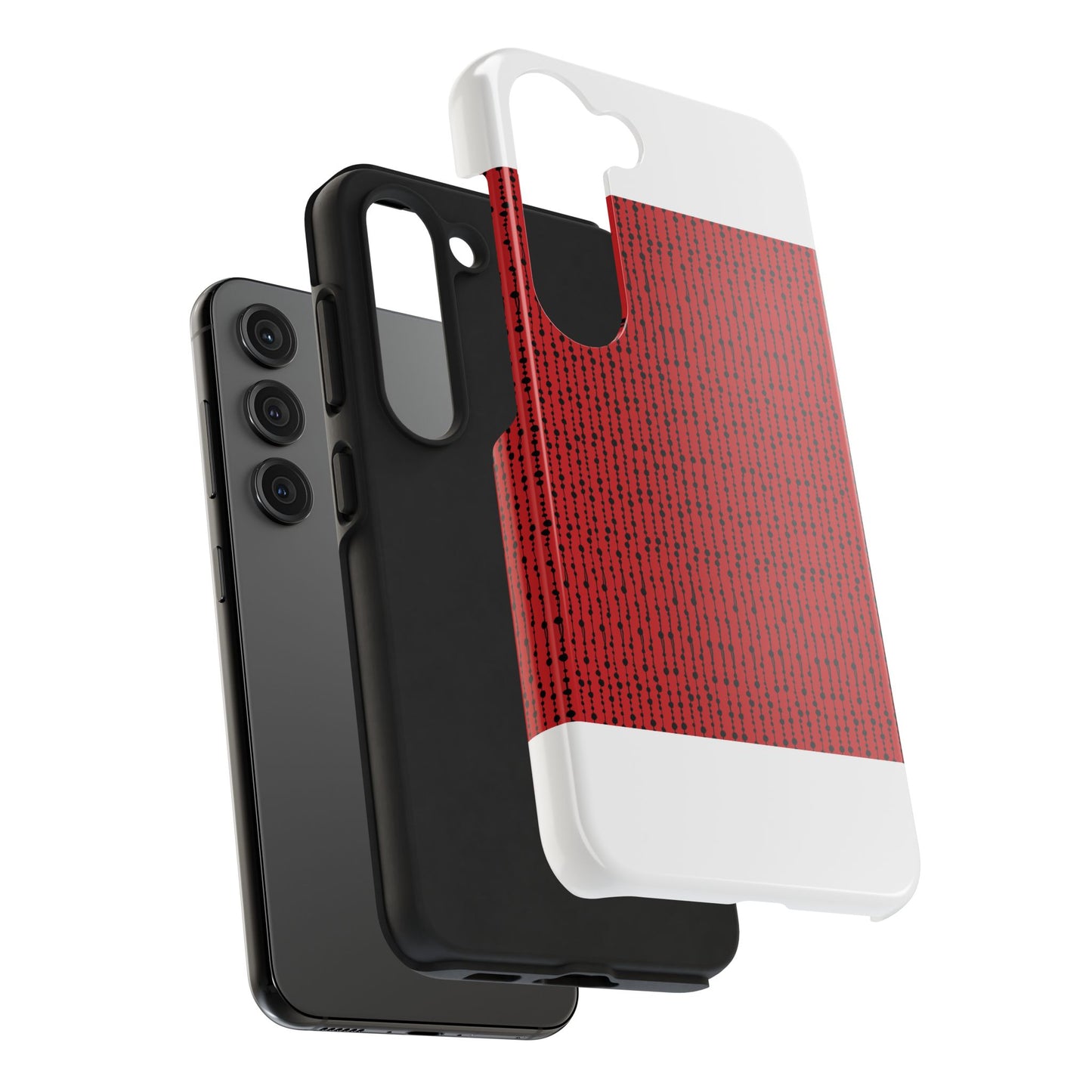 Beaded Curtain Red / Black Phone Case