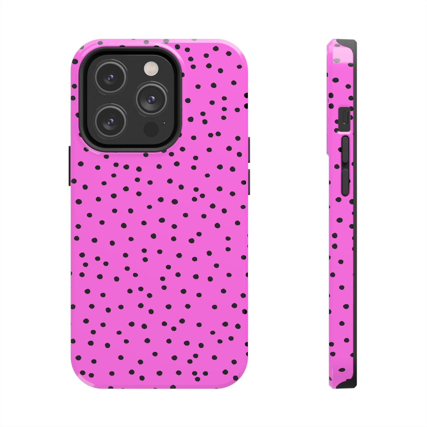 Dinky Dots Hot Pink / Black Phone Case