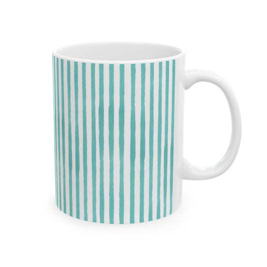 Lazy Stripe Turquoise Cup