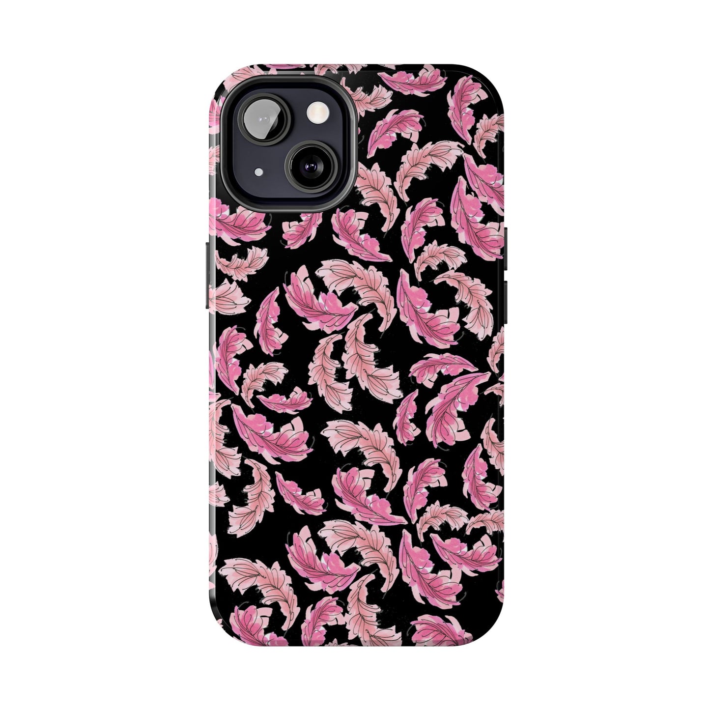 Flam Feathers Black Phone Case