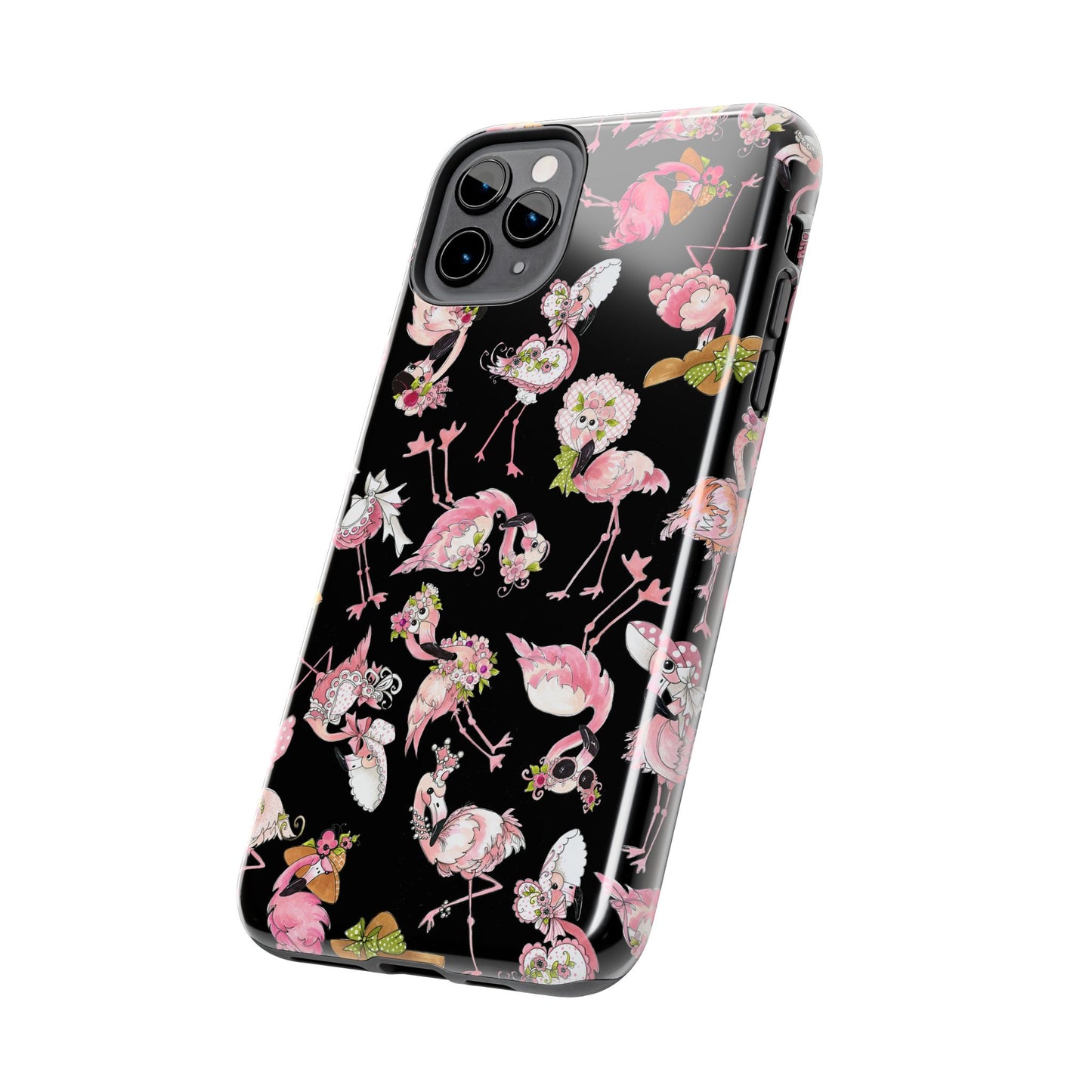 Tossed Flams Black Phone Case