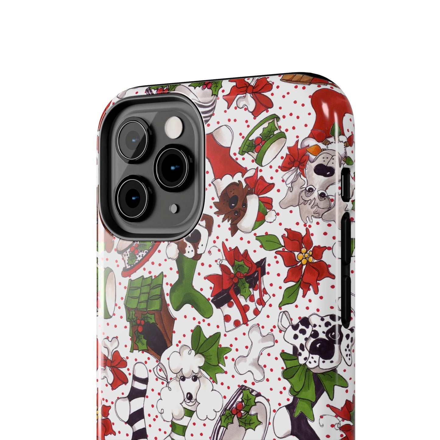Holiday Fun Toss White / Red Phone Case