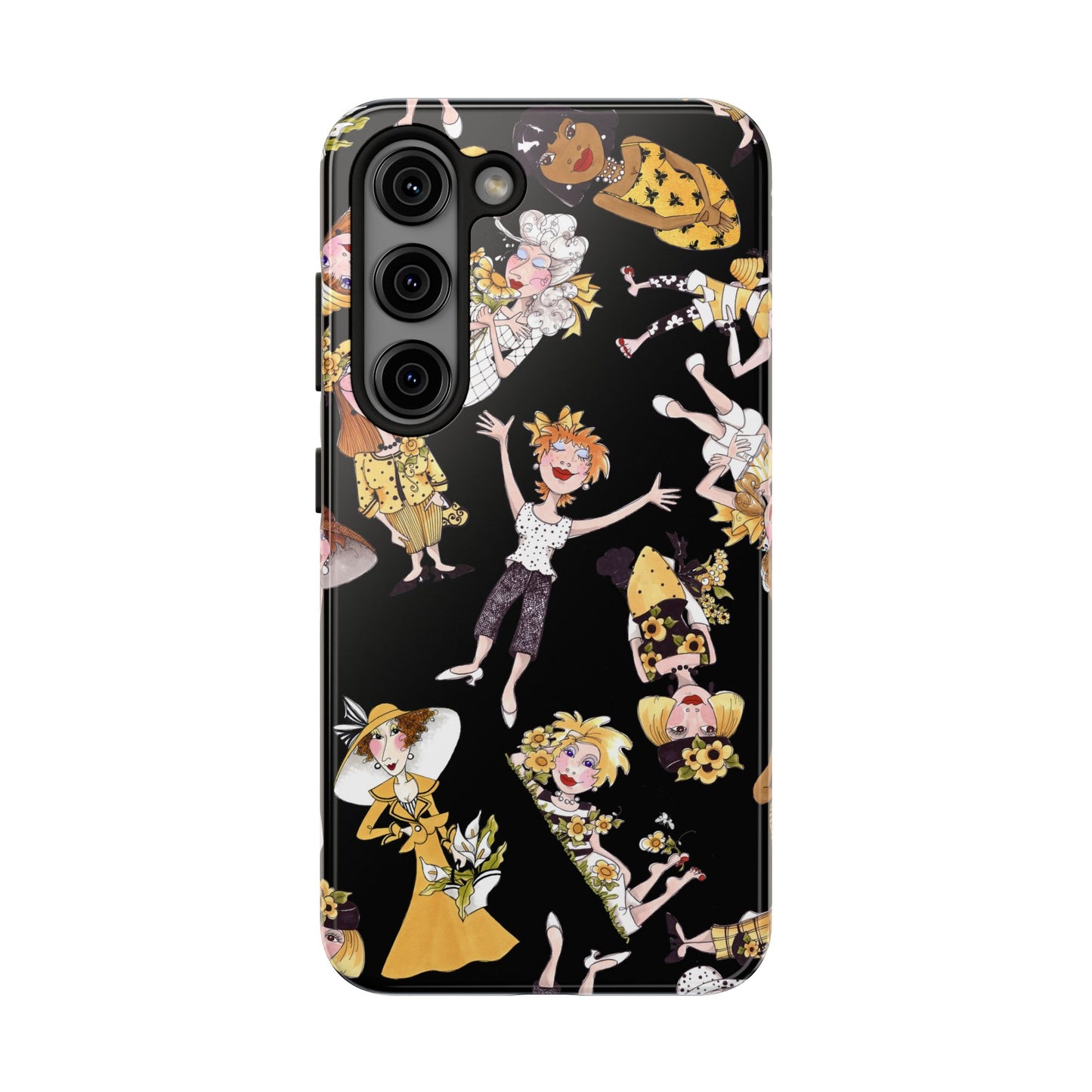 Bee Tossed Black Phone Case