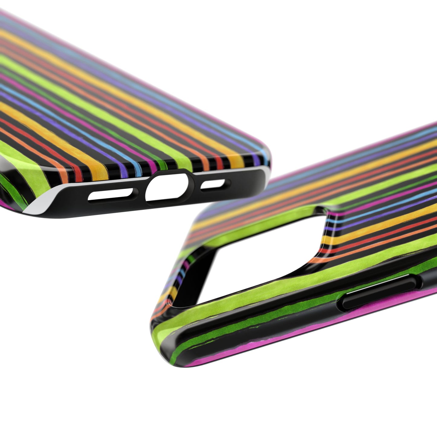 Stripe Fancy Black Phone Case