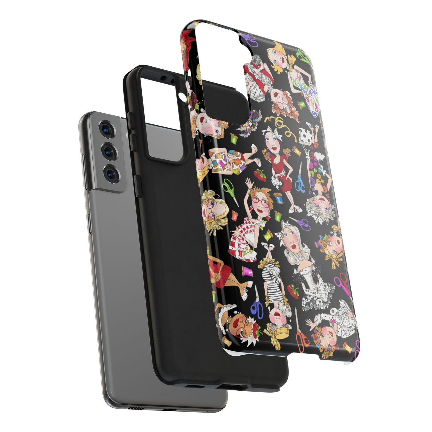Sew Tossed Black Phone Case
