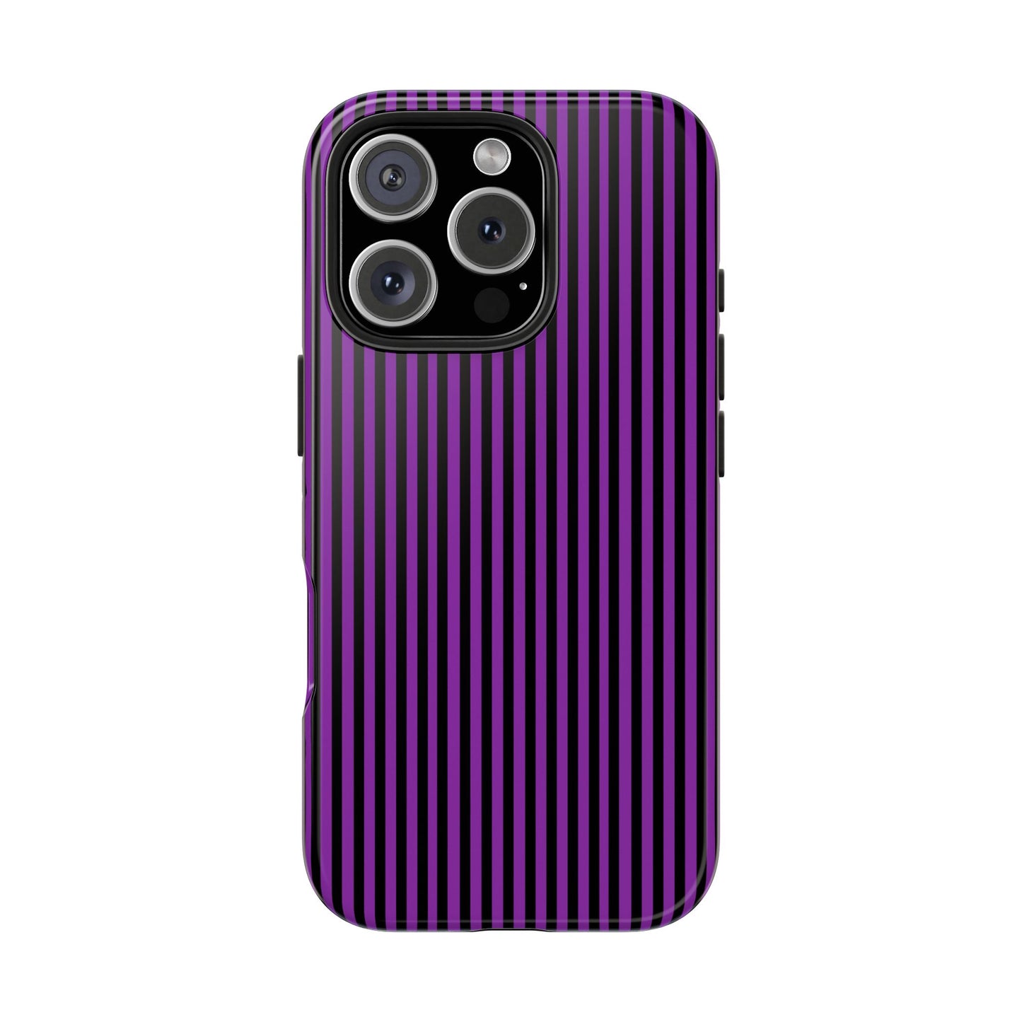 Stripe Purple / Black Phone Case