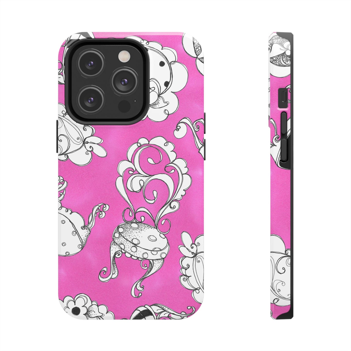 Bistro Chairs Pink Phone Case