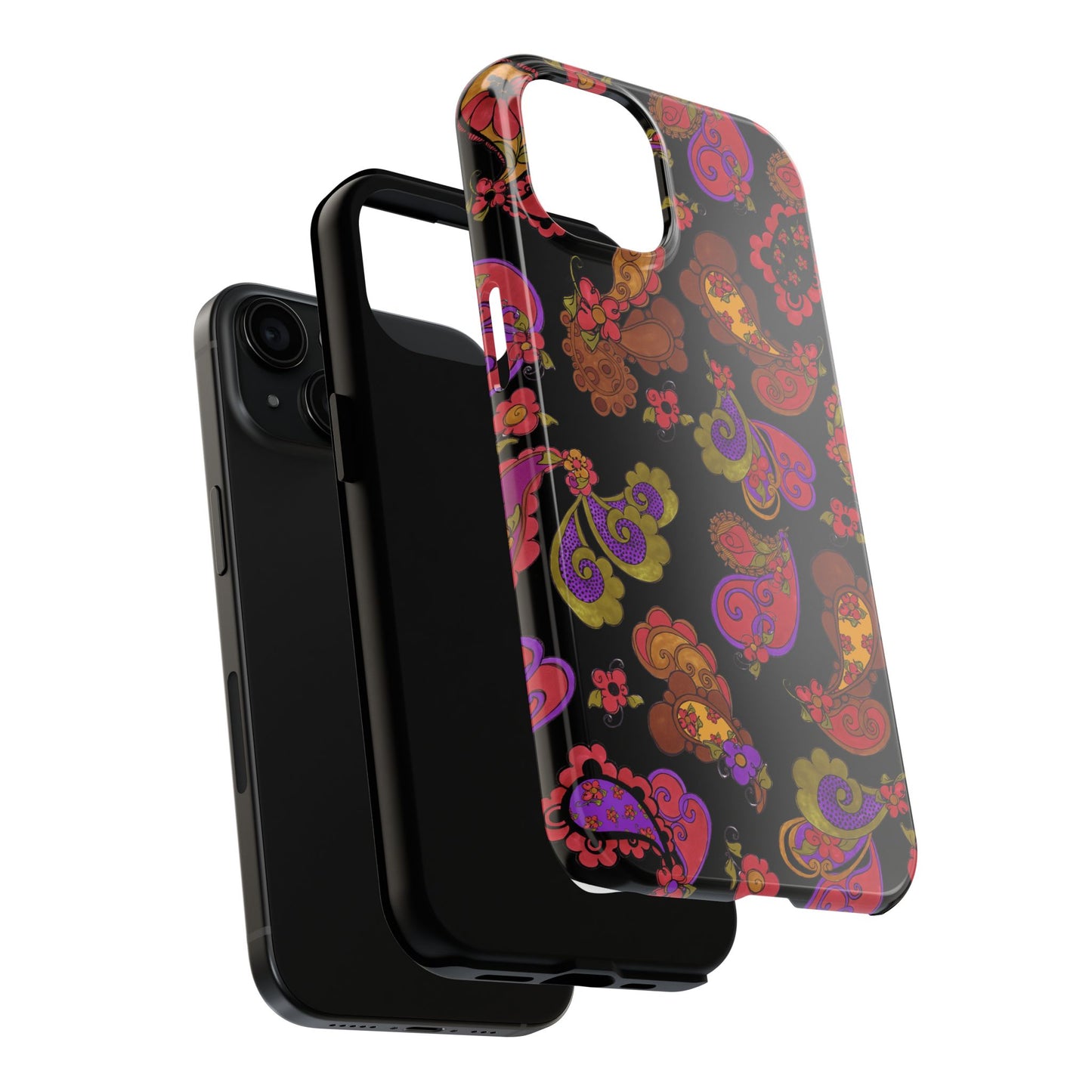 Posie Paisley Black Phone Case