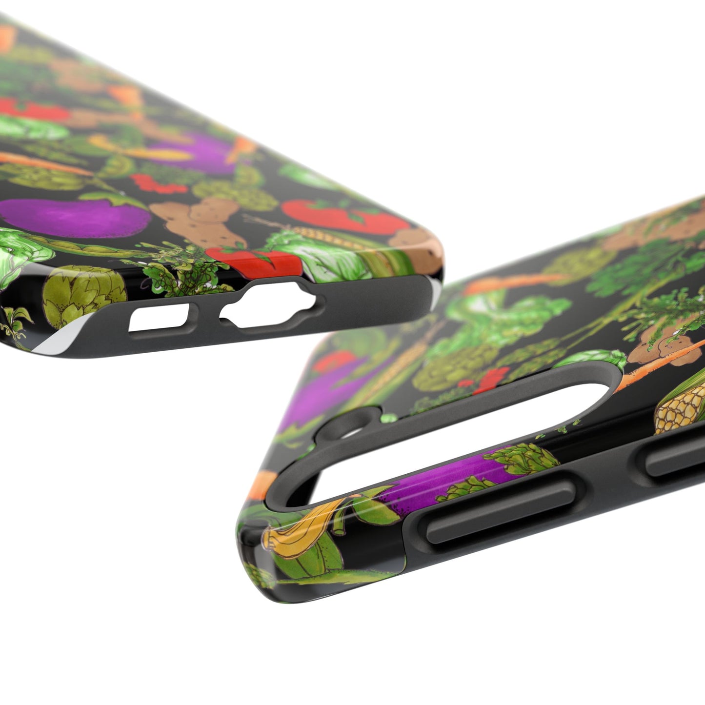 Veggie Jungle Black Phone Case