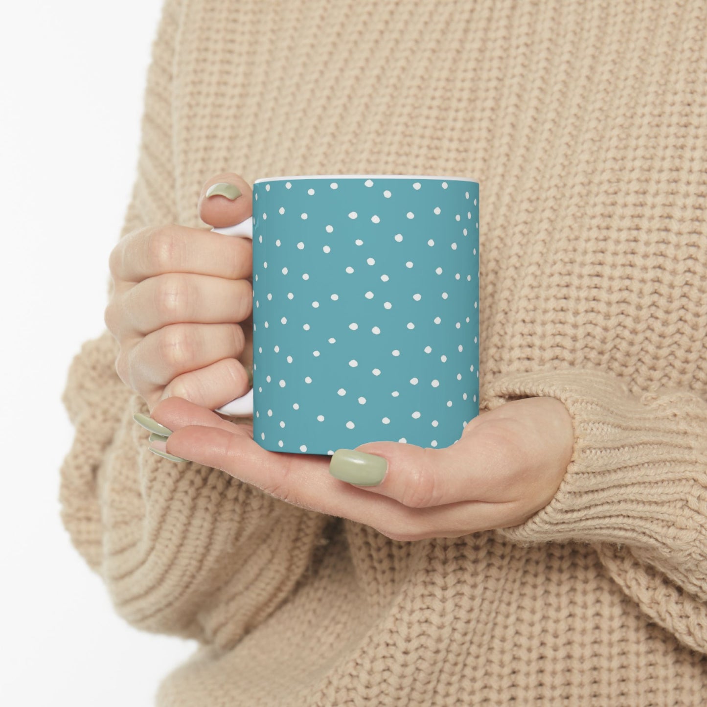 Dinky Dots Turquoise / White Cup