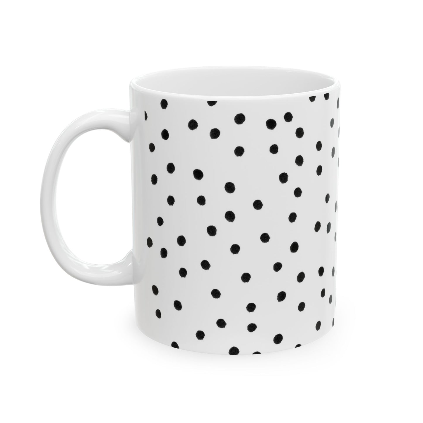 Dinky Dots White / Black Cup