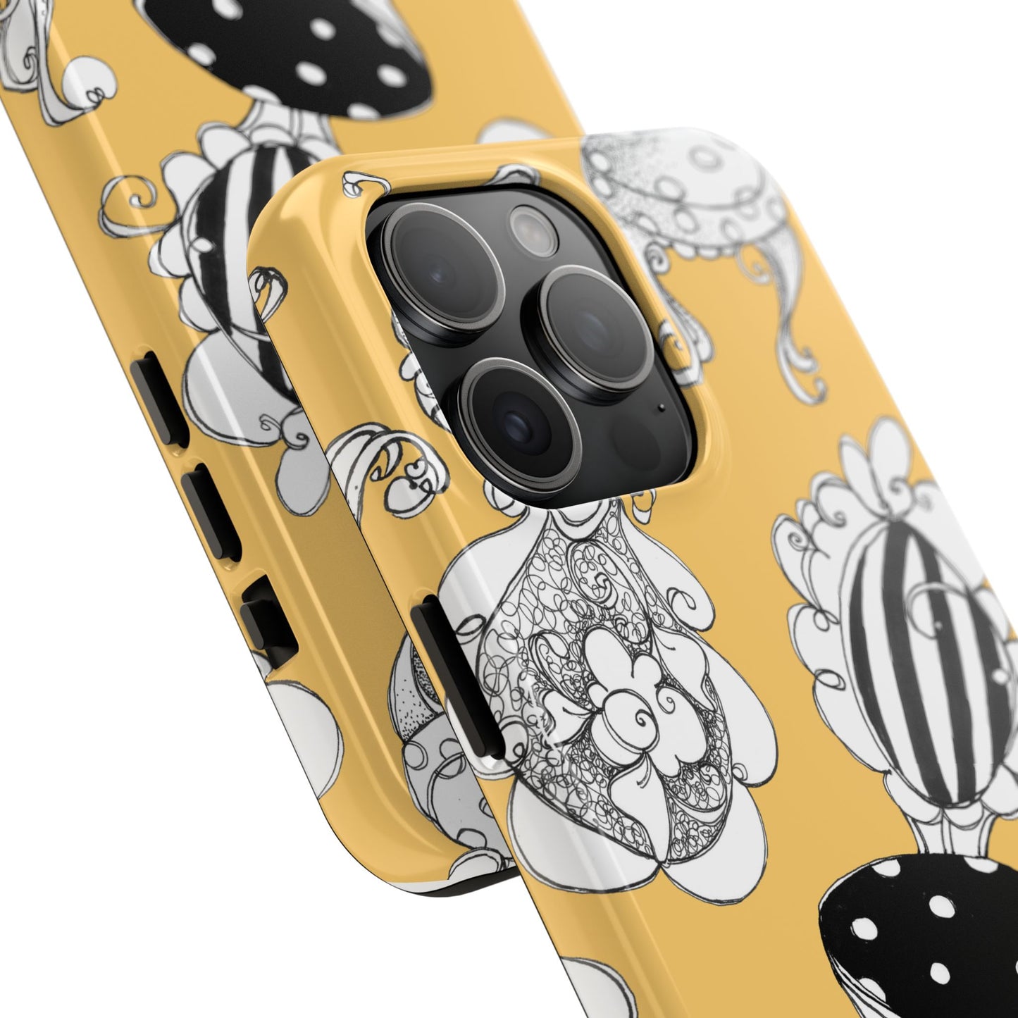 Bistro Chairs Yellow Phone Case