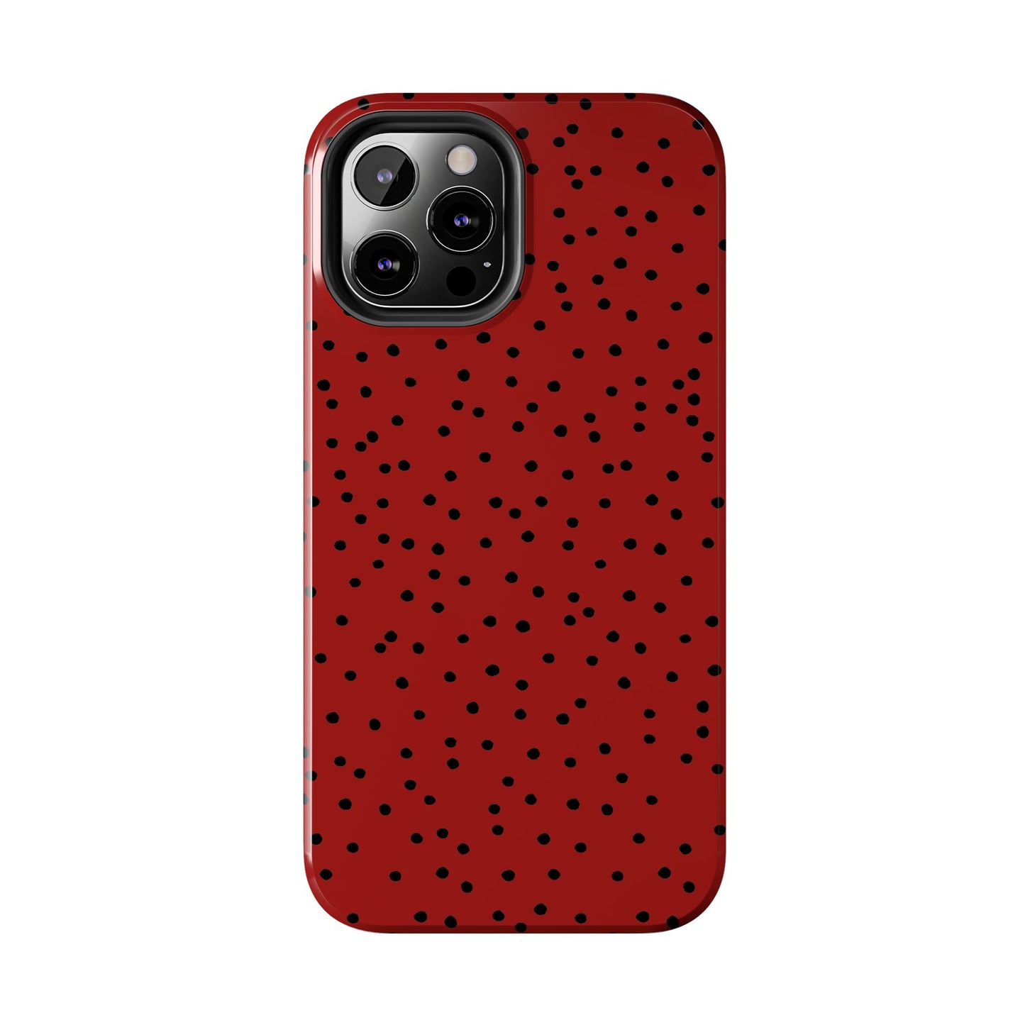 Dinky Dots Scarlett / Black Phone Case