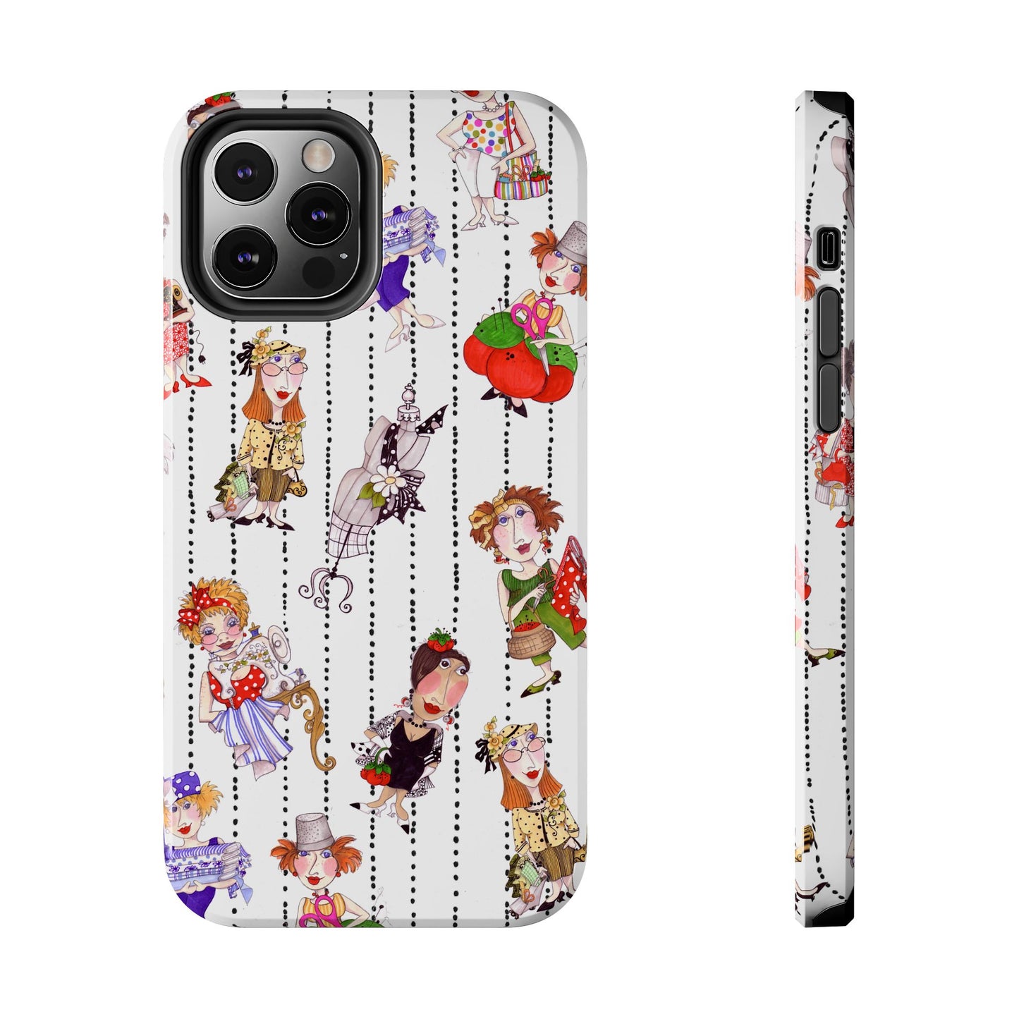 Sewphisticates White / Black Stripe Phone Case