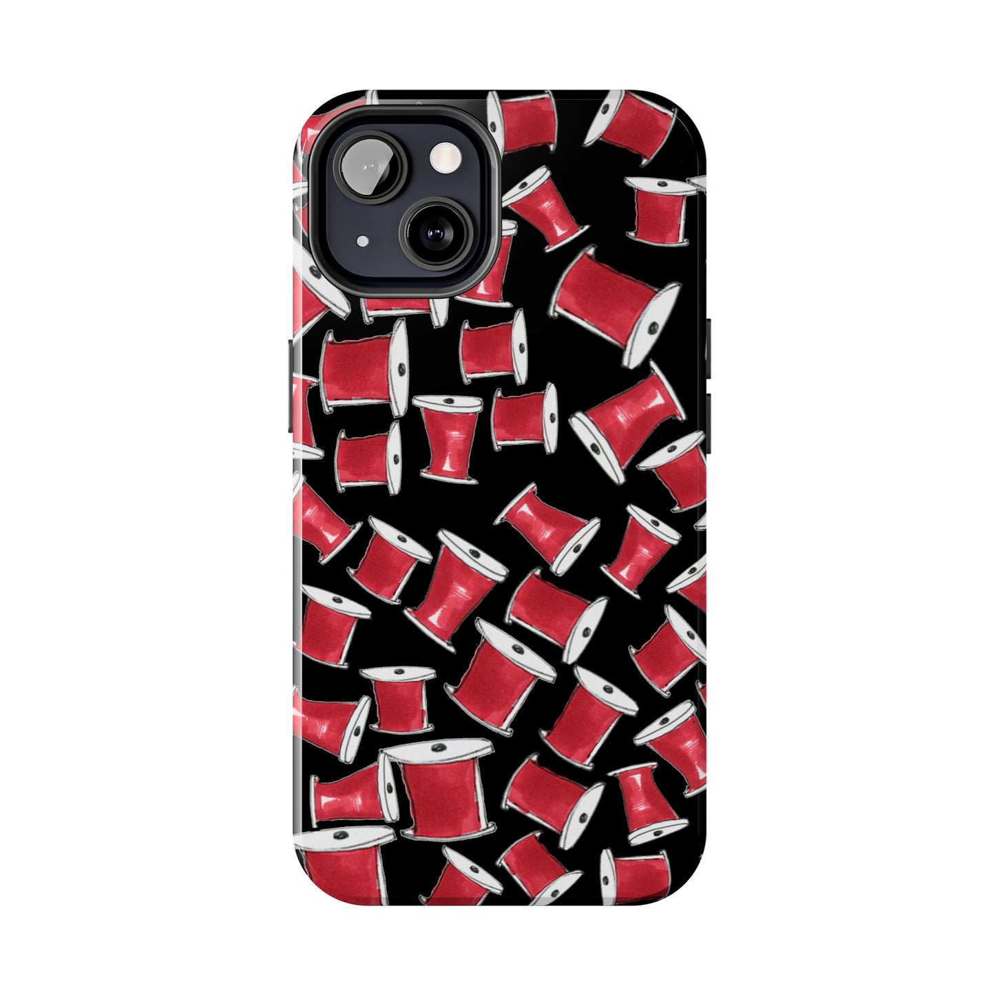 Red Thread Black Phone Case