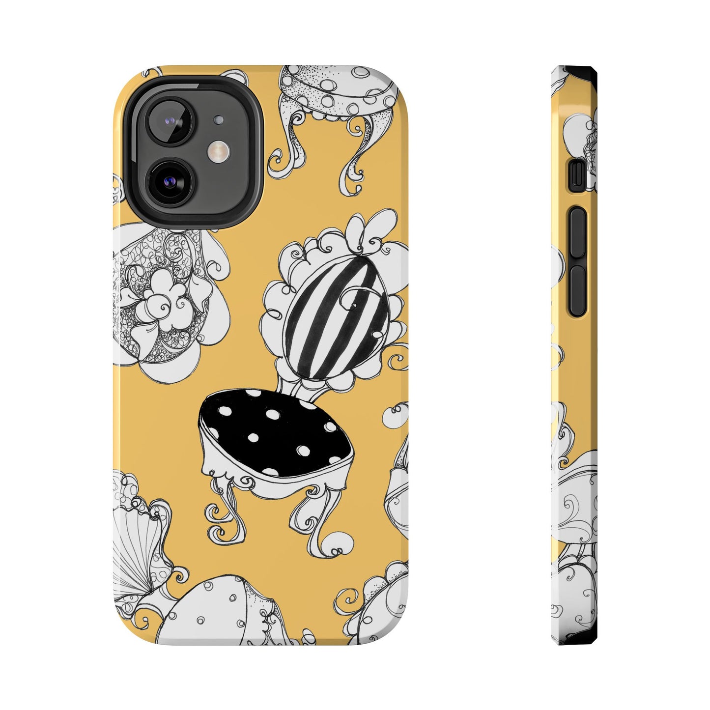 Bistro Chairs Yellow Phone Case