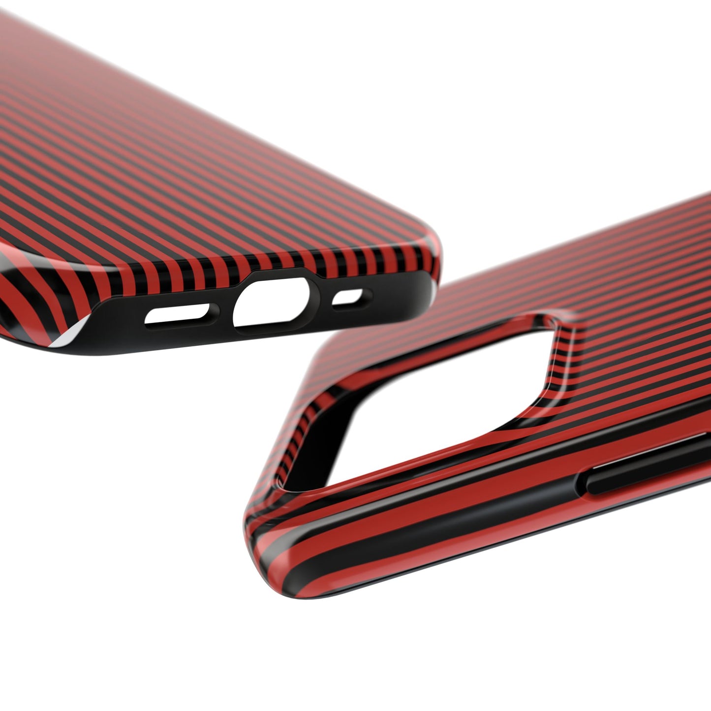 Stripe Red / Black Phone Case