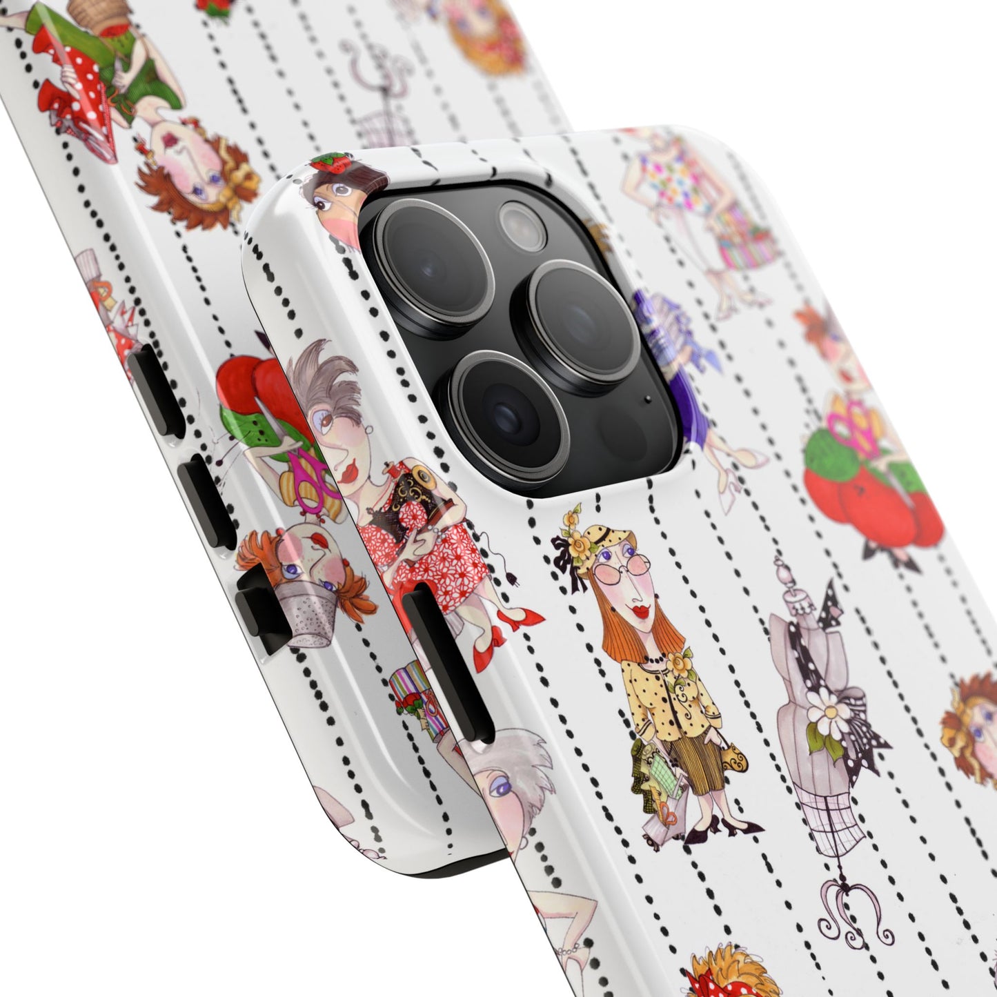 Sewphisticates White / Black Stripe Phone Case