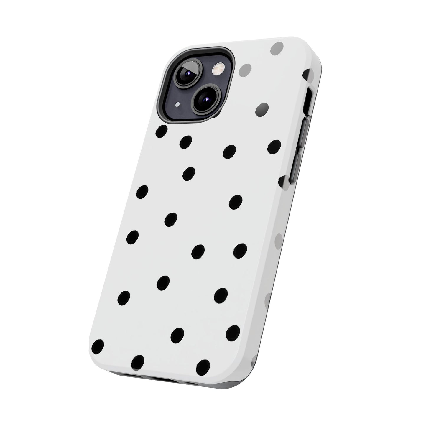 Space Dots White / Black Phone Case