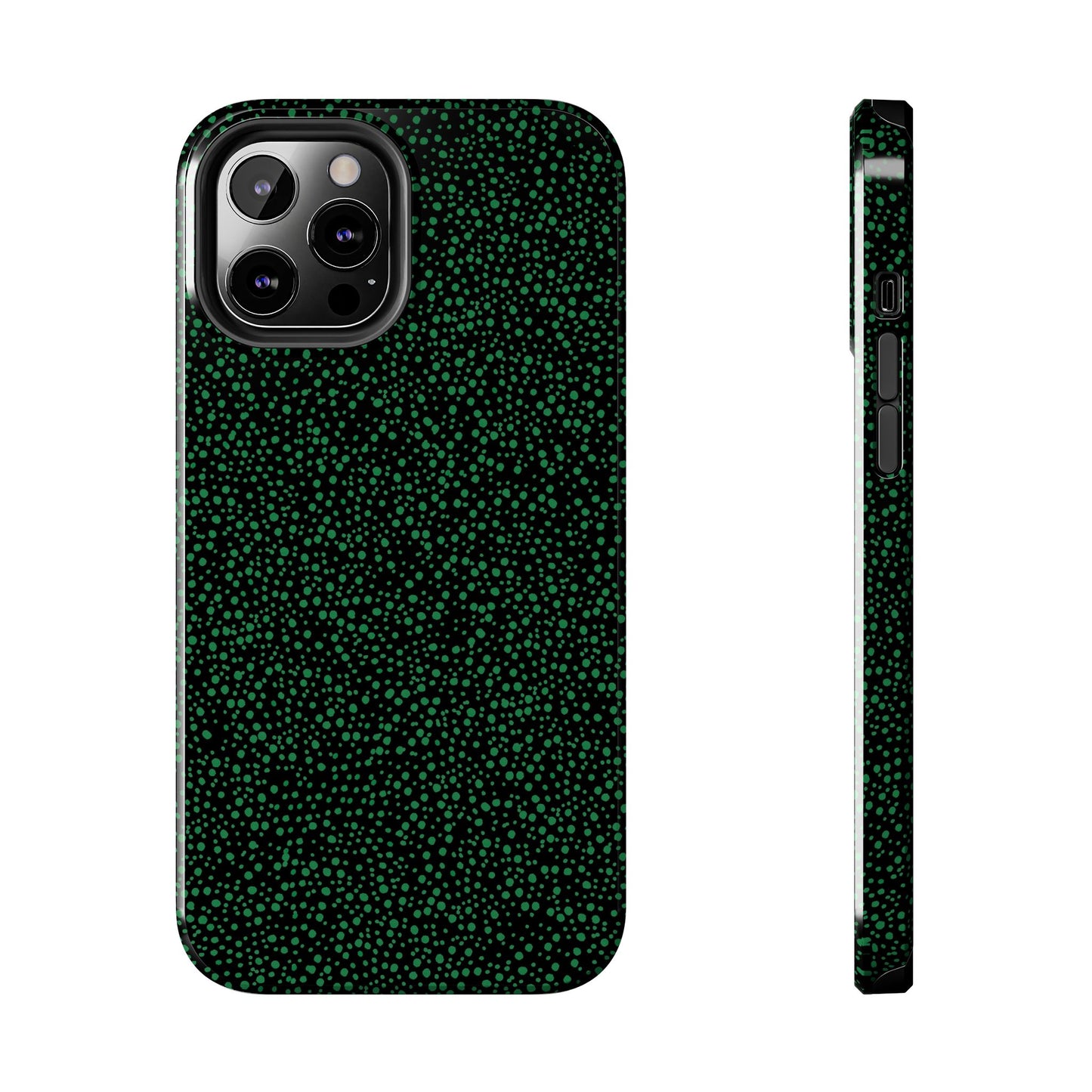 Confetti Black / Green Phone Case