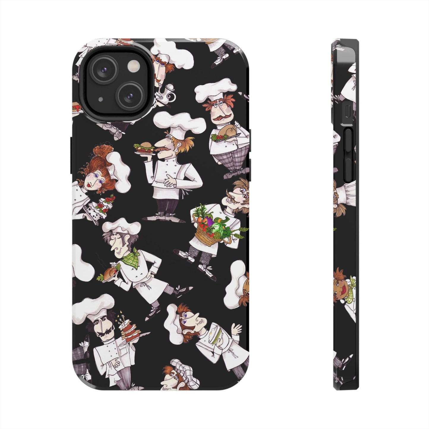 Tossed Chefs Black Phone Case