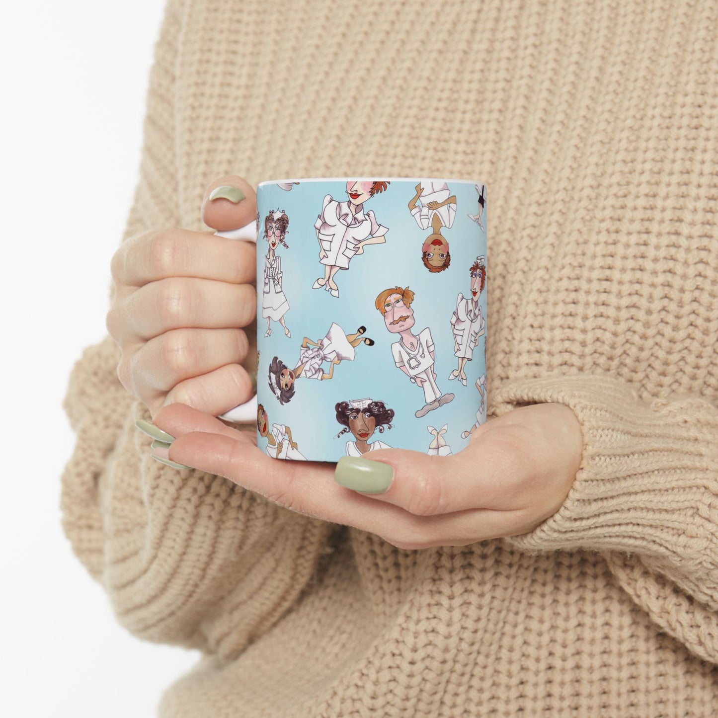 Tossed Nurses Aqua Cup