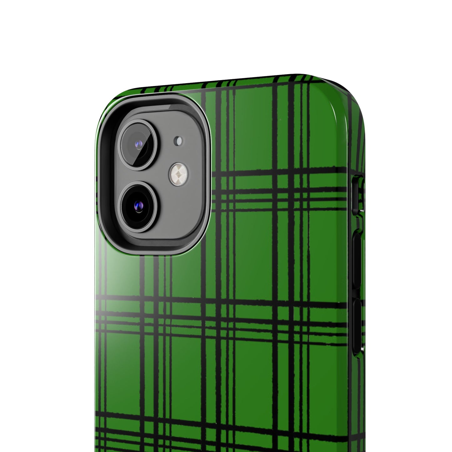 Glad Plaid Green / Black Phone Case