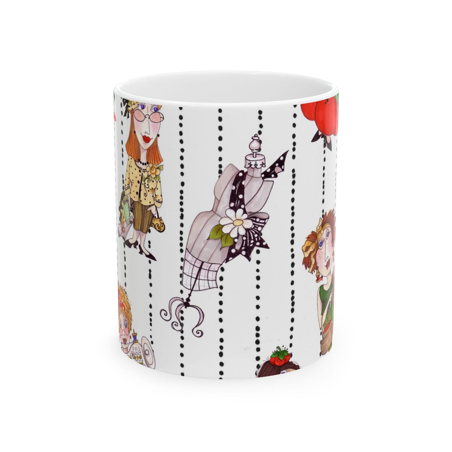 Sewphisticates White / Black Cup