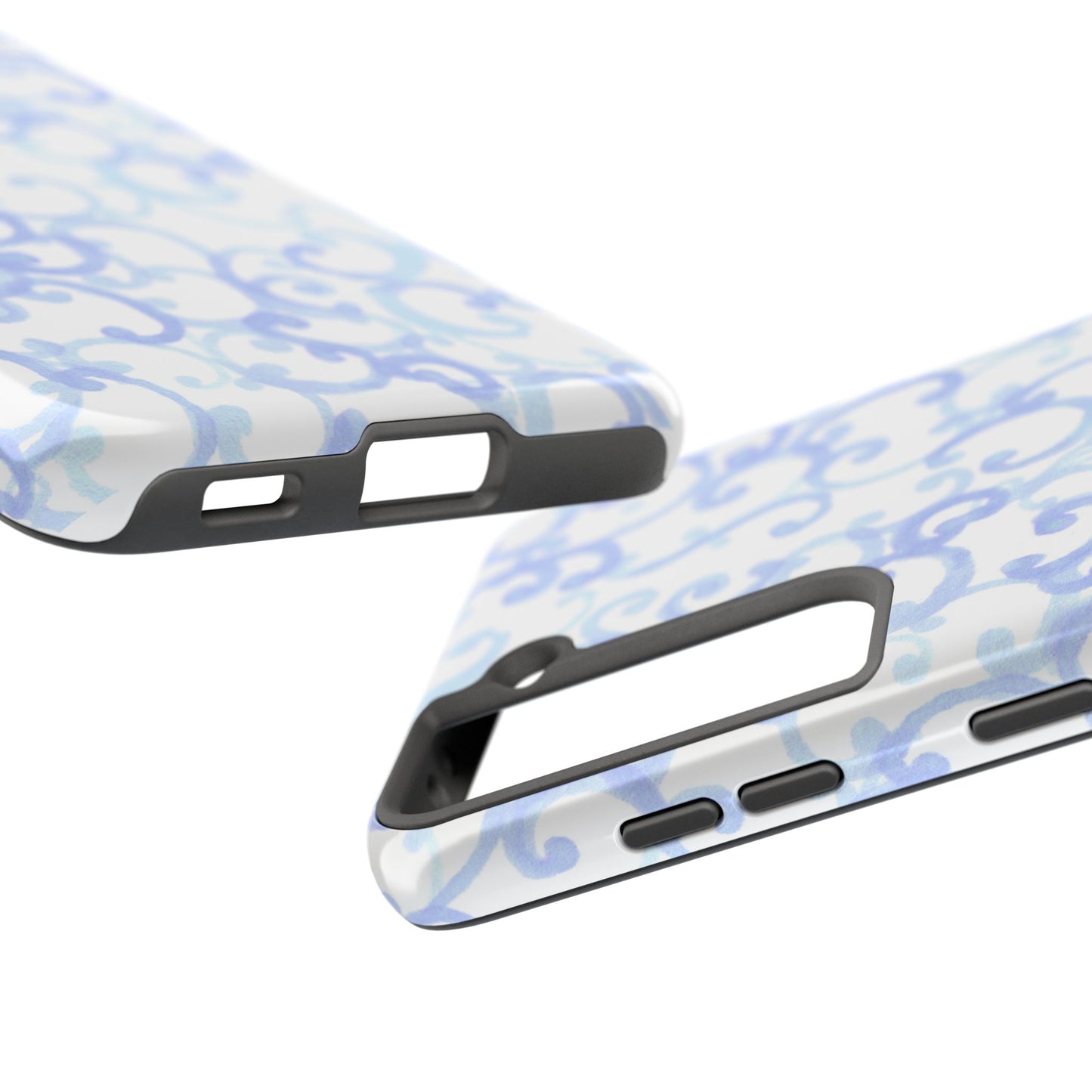 Scrollie White / Blue Phone Case