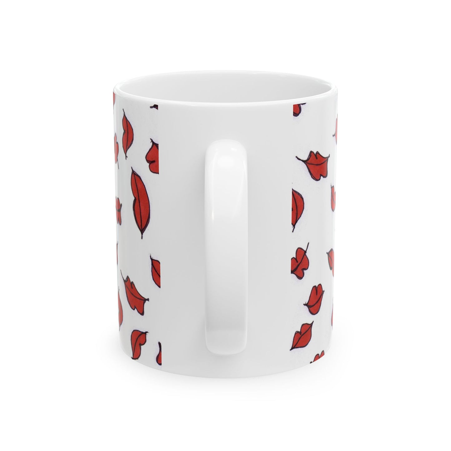 Autumn Lips White Cup