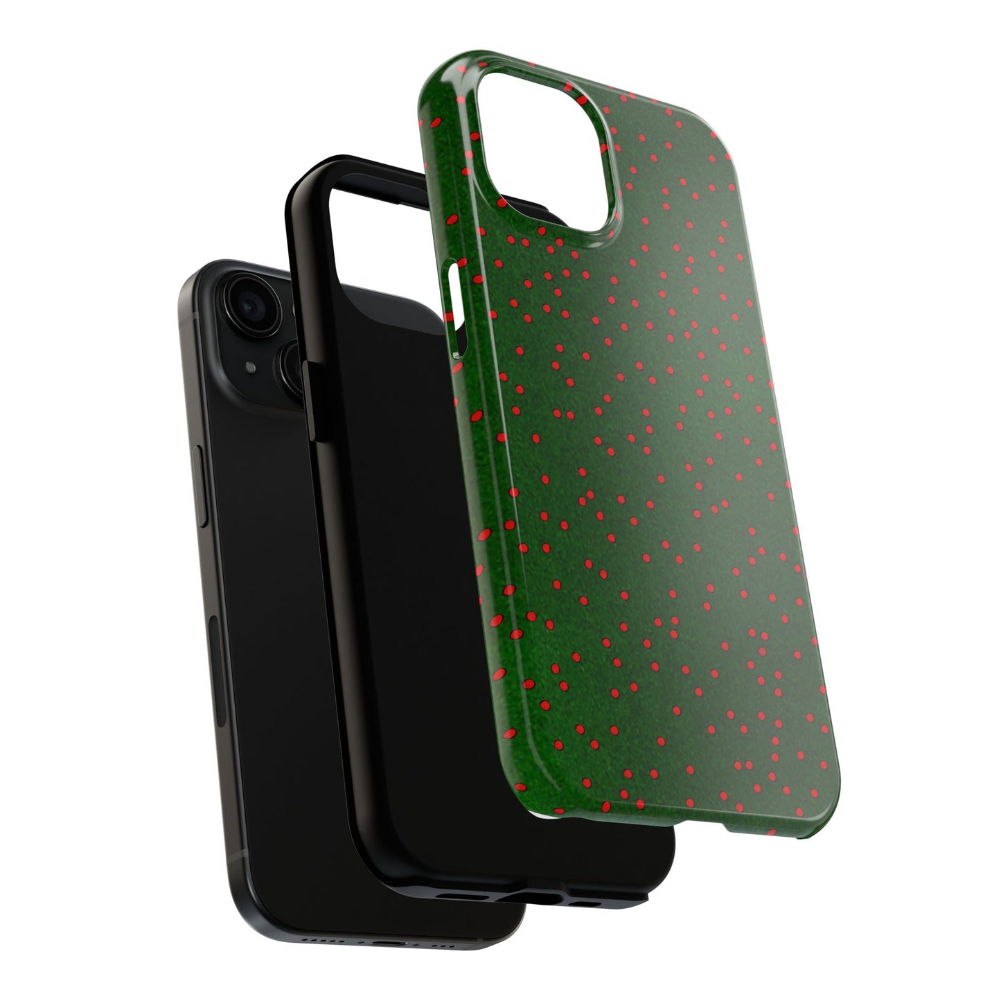 Happy Dots Green / Red Phone Case