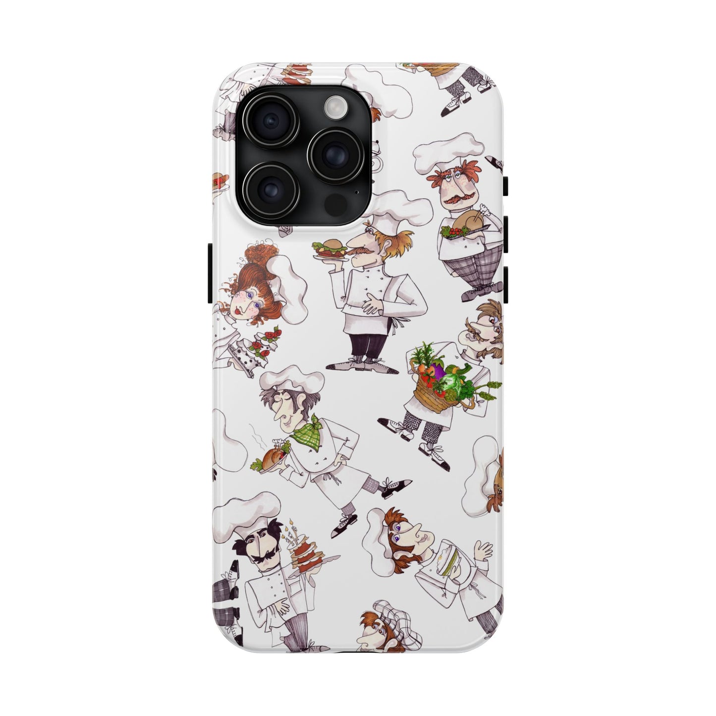 Tossed Chefs White Phone Case