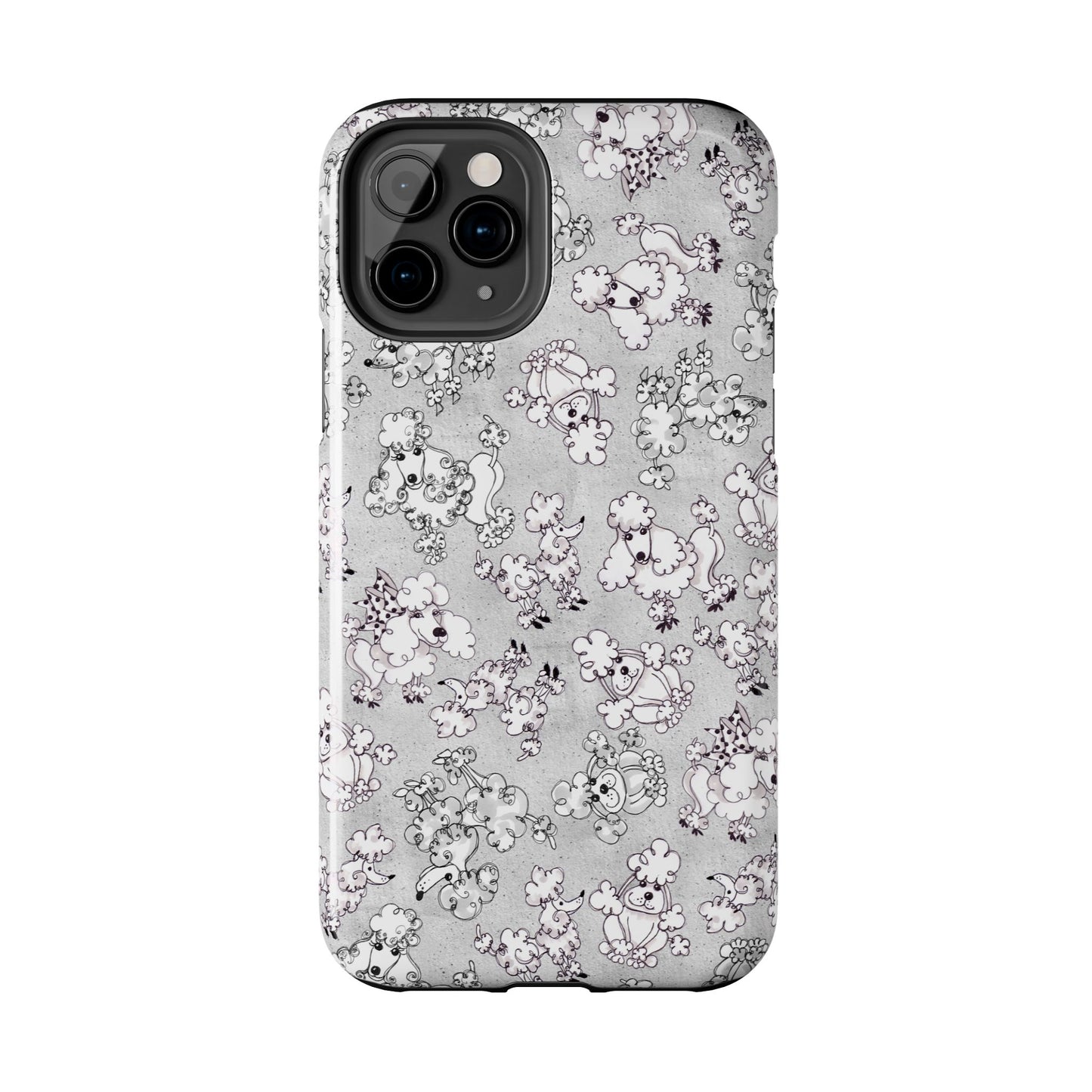 Paris Poodles Silver Phone Case