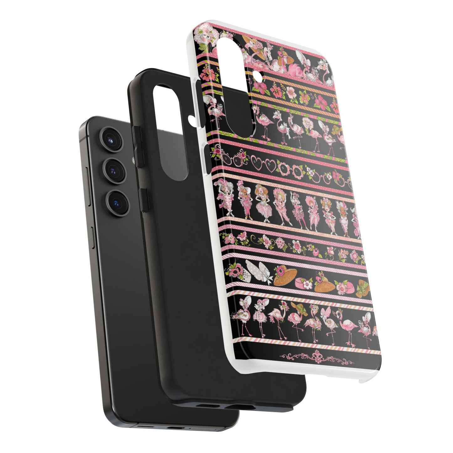 Flam Borders Black Phone Case