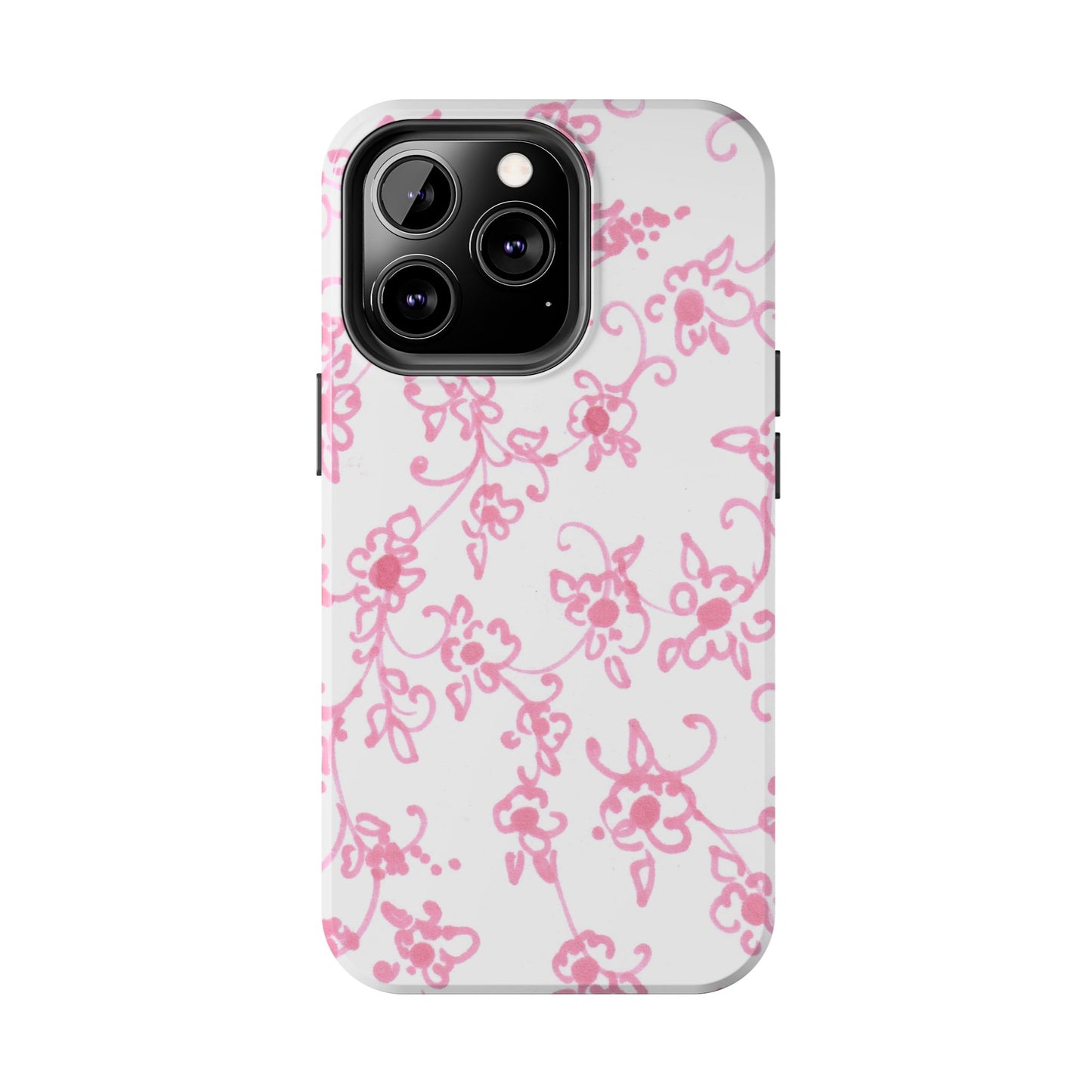 Juliette Ladies White / Pink Flowers Phone Case